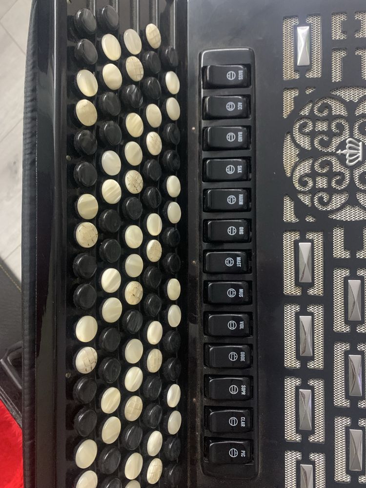Acordeão guerrini 120bx c/ conversor