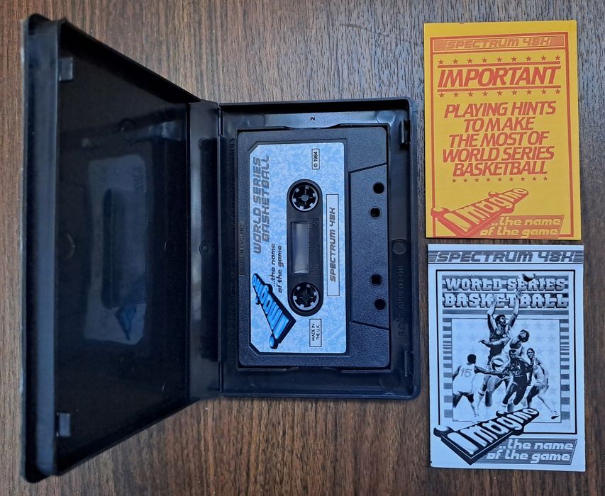 Cassete K7 jogo World Series Basketball ZX Spectrum (original)