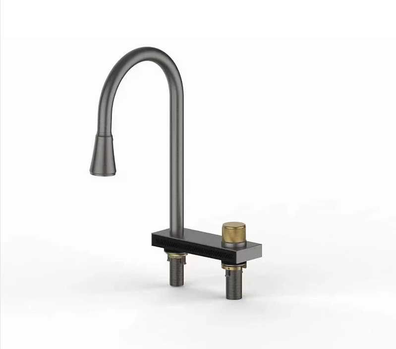 Lavatório de luxo com complementos em inox