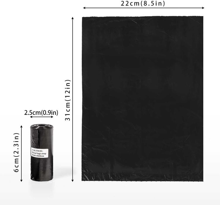 AiTodos® Worki na Psie Odchody 600 szt., 31x22 cm, Grube i Trwałe