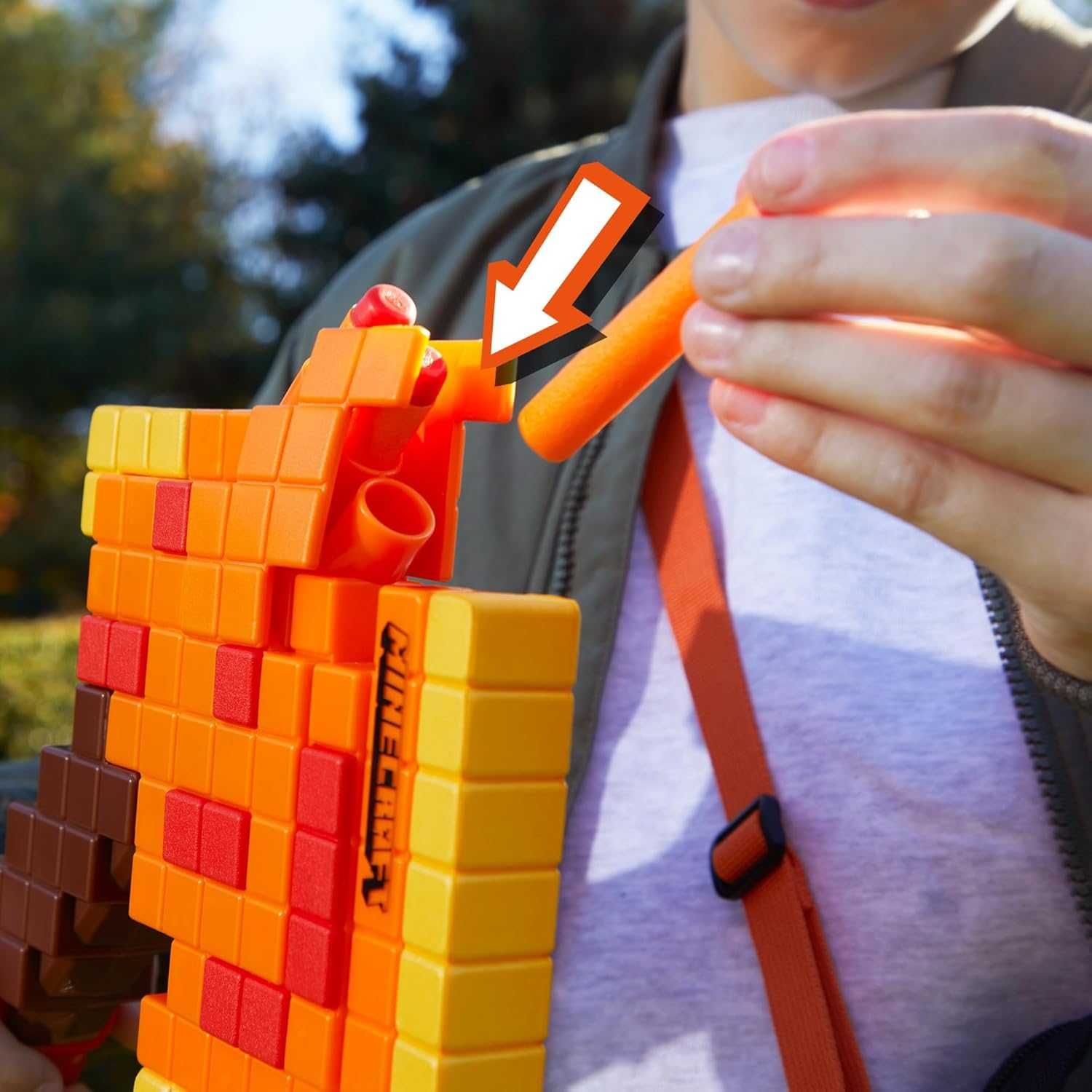 ОРИГИНАЛ! Нерф Майнкрафт Топор Nerf Minecraft Firebrand