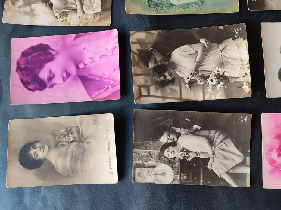 Przedwojenne pocztówki lata '20 '30 zestaw zestaw 9 sztuk z obiegu