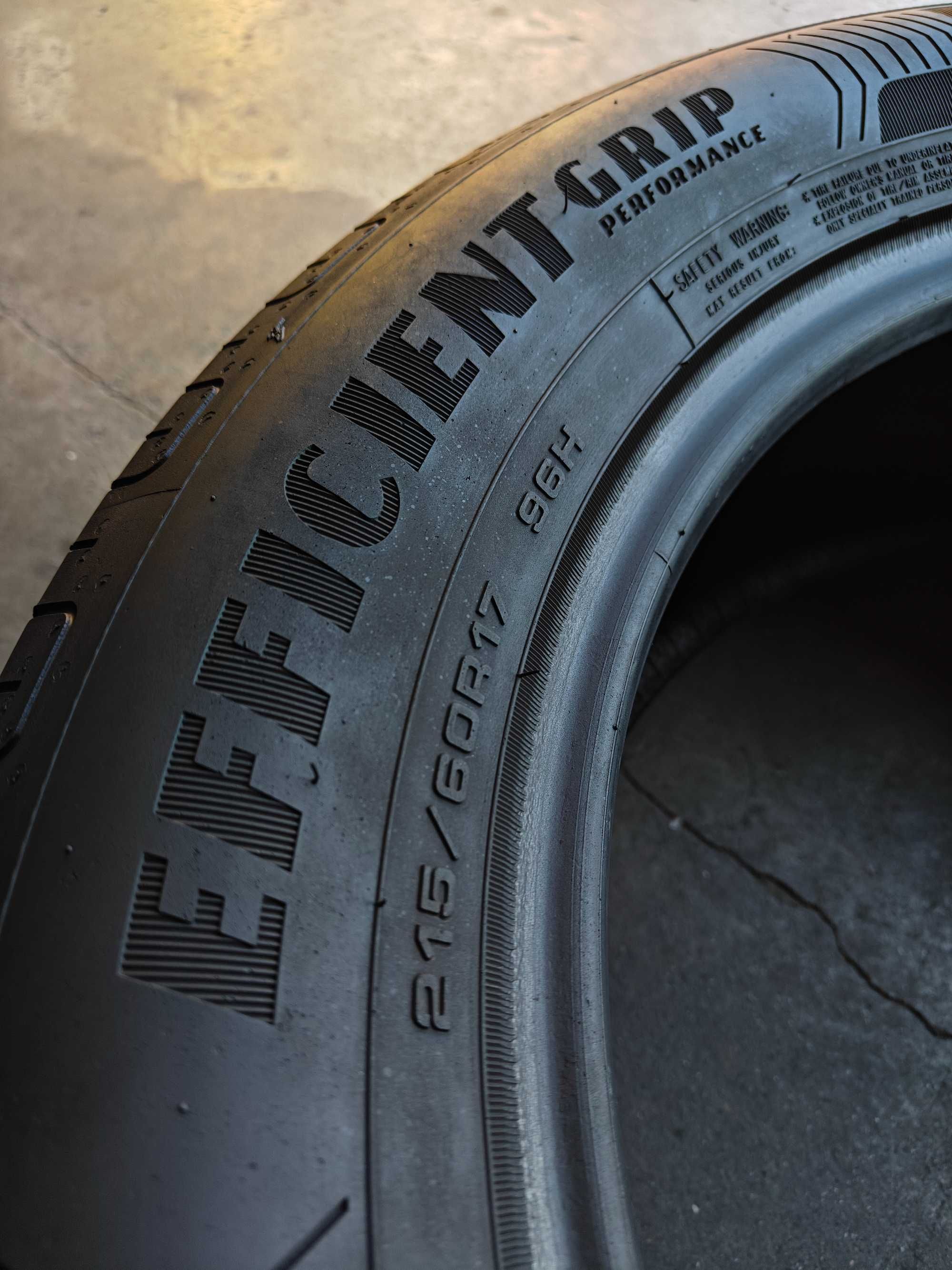 1шт. R17 215 60 шина літня Goodyear Efficient Grip Performance