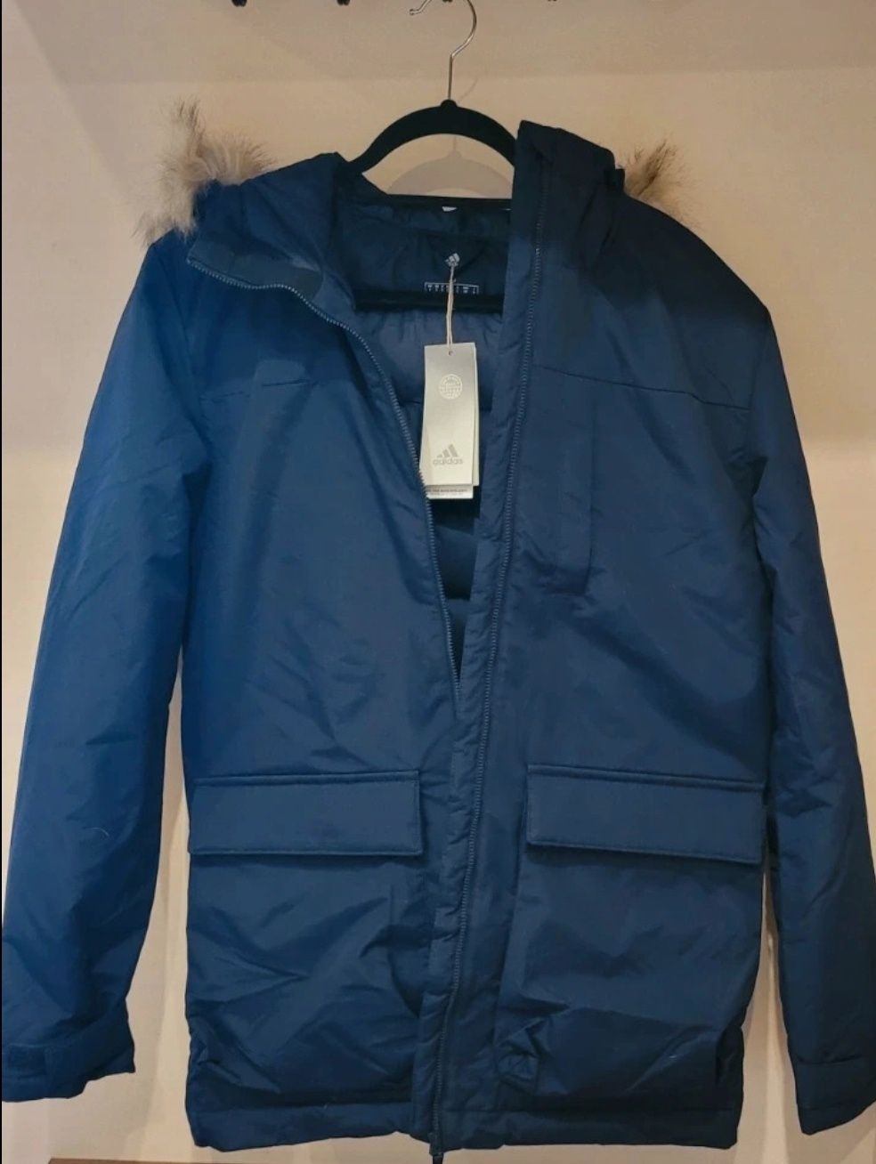 Kurtka zimowa/Parka Adidas,Granatowa, roz. S