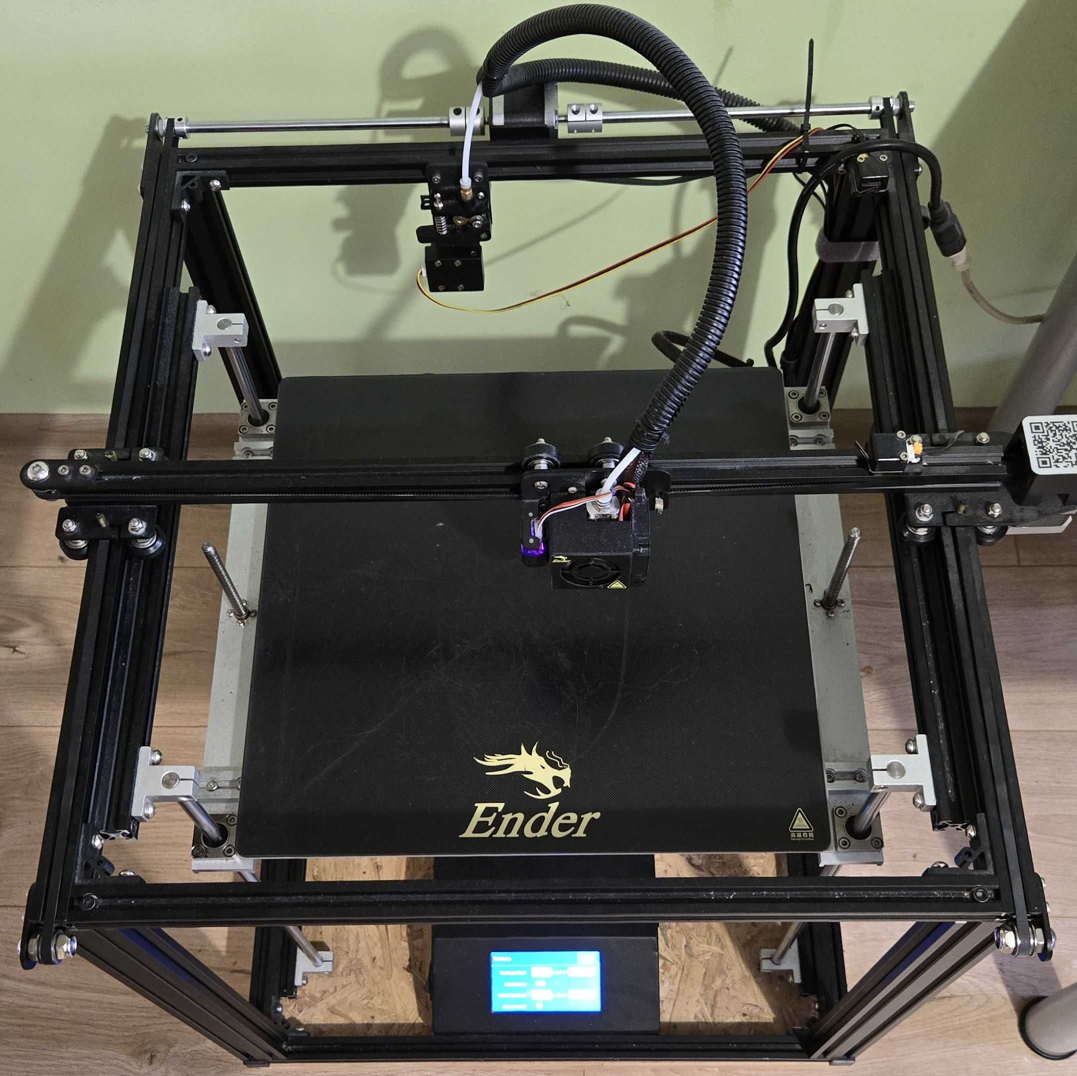 Drukarka 3D Ender 5+ wraz z zapasem filamentu i dodatkowymi głowicami