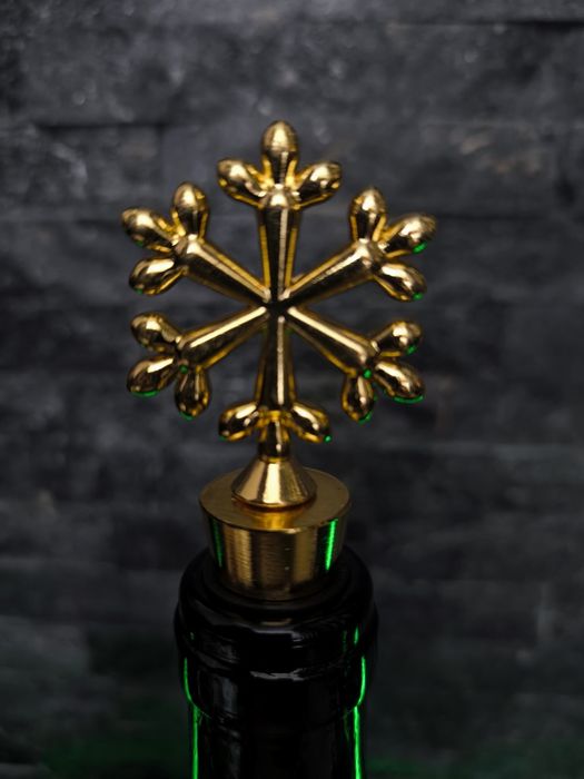 Korki do wina świąteczne na prezent kolor srebrny lub złoty