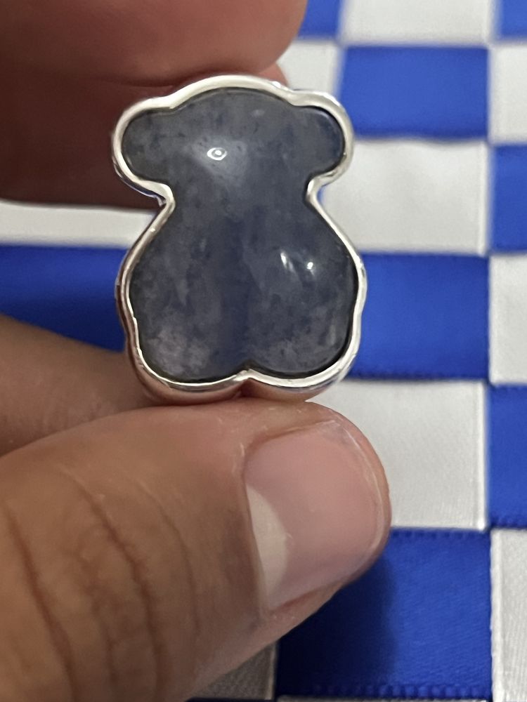 Anel Tous selo urso em prata 925