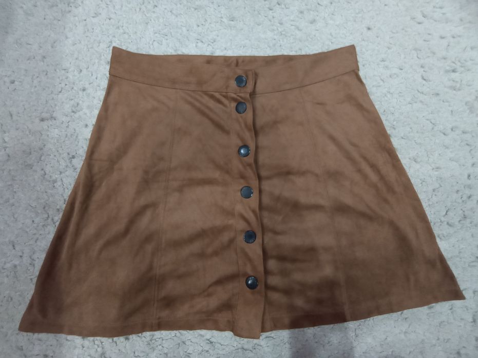 мини юбка коричневая