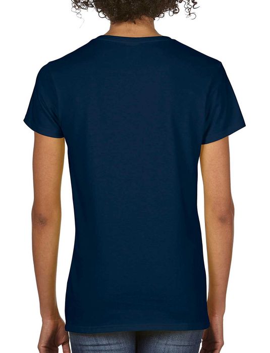 Koszulka damska GILDAN Premium V-neck granatowa XL