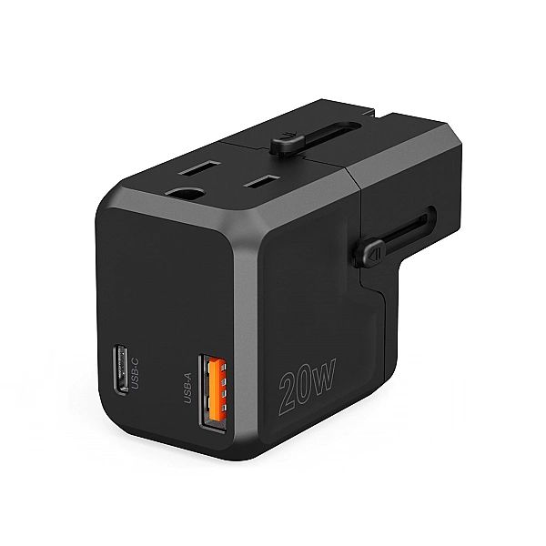 Ładowarka podróżna Choetech PD6038 USB-C USB-A PD 20W USA EU UK AU - c