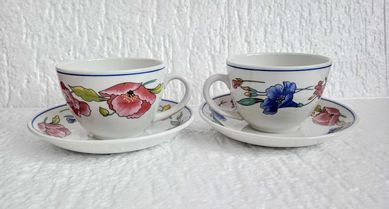 Dwie filiżanki z angielskiej porcelany, Alpine Meadow