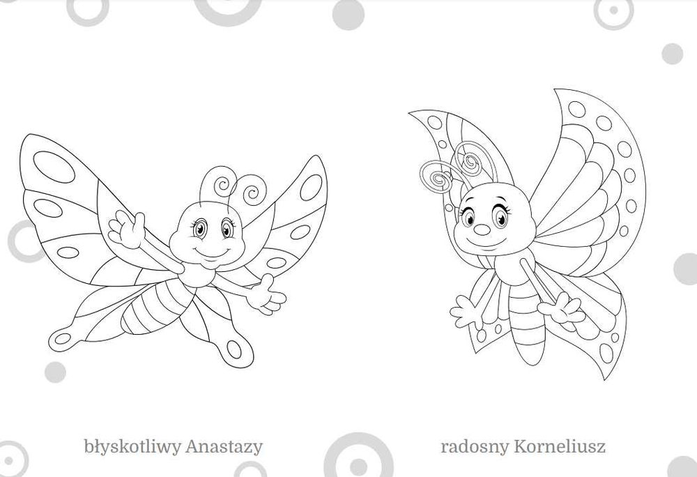 Maluszkowe malowanie kolorowanka MOTYLE KOLOROWANKA