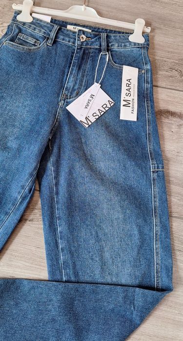 Spodnie jeans M.Sara przeszycie rozmiar S