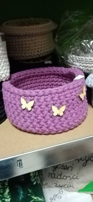 Koszyk ze sznurka bawełnianego