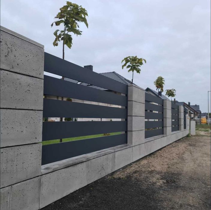 Ogrodzenie Frontowe, Palisada Aluminium, Przęsła Aluminiowe, Joniec -