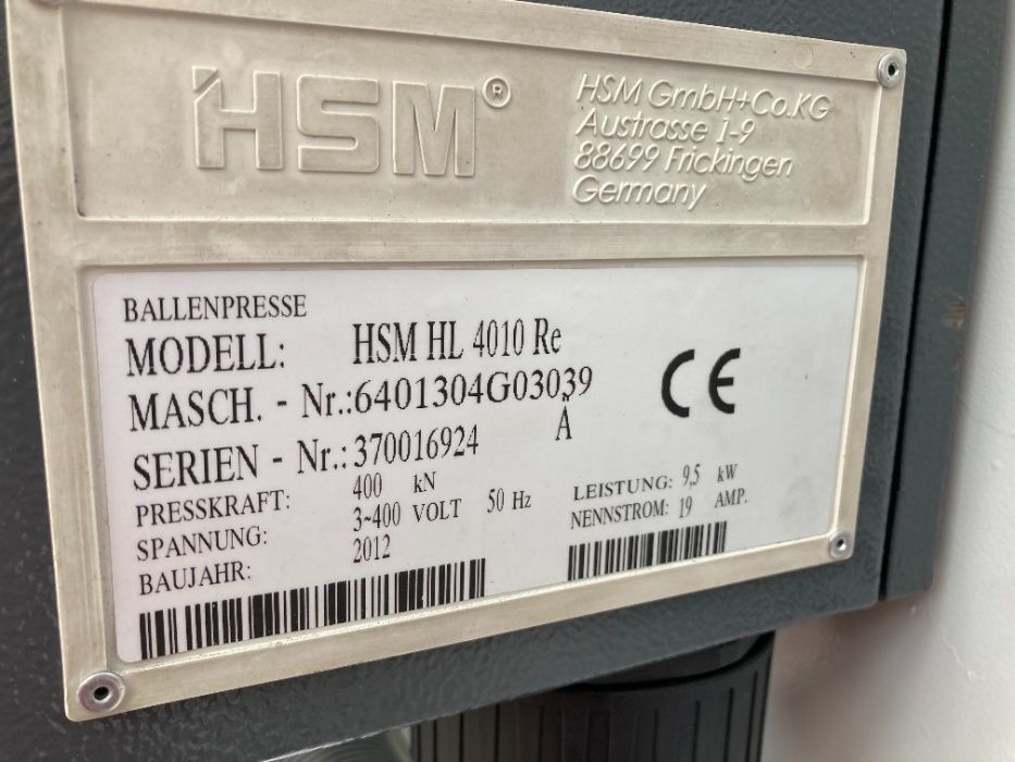 Belownica Pozioma z wywrotnicą HSM HL 4010 -do kartonu