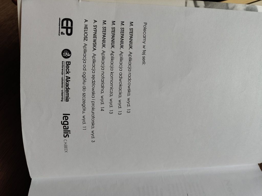 Egzaminy wstępne na aplikacje prawnicze, C. H. Beck #prawo