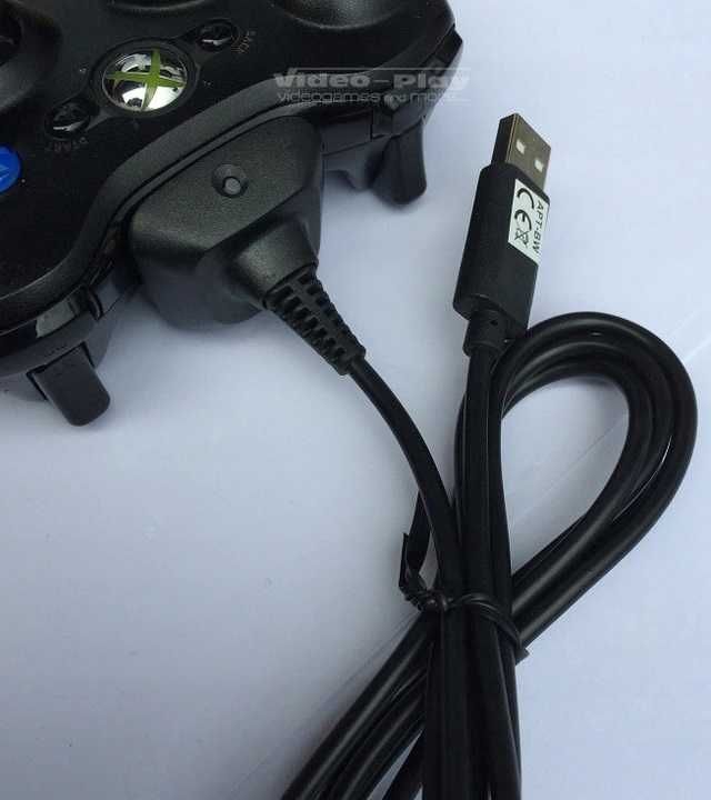 Czarny Kabel Play Charge pada XBOX 360 ** Video-Play Wejherowo