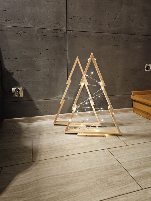 Świąteczna ozdoba choinka drewniana