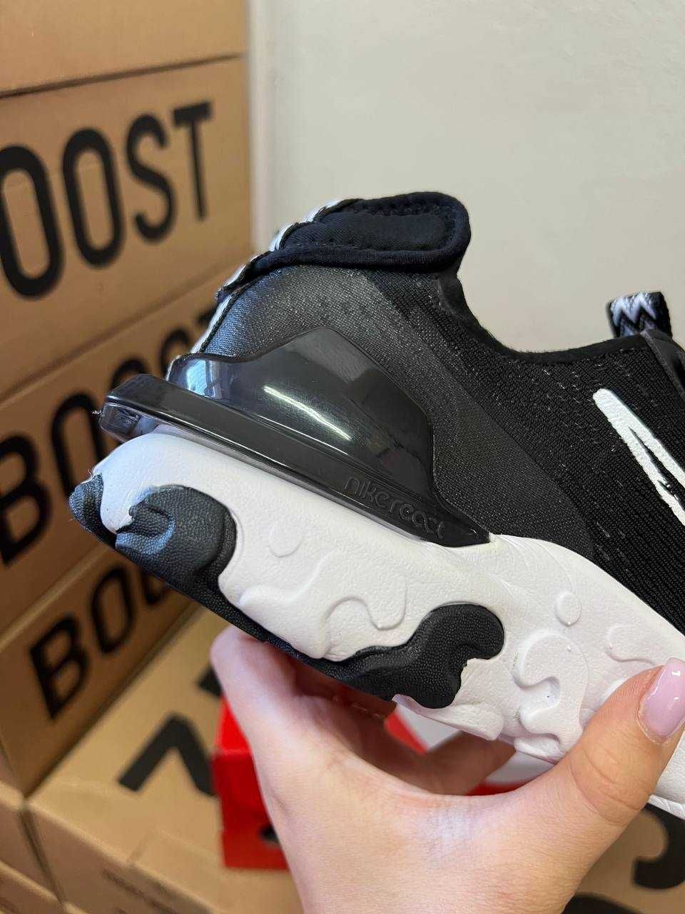 Кроссовки Nike React black white / Найк реакт черные 42 43 44