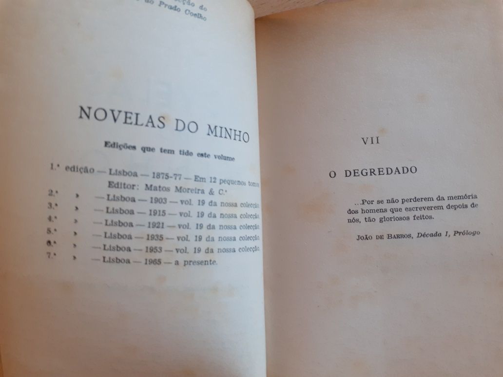Novelas do Minho de Camilo Castelo Branco - 1965
