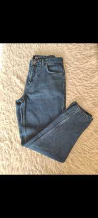 Granatowe Jeansy dad fit 30/32 house