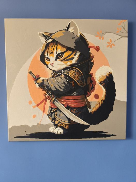 Obraz koty samuraj