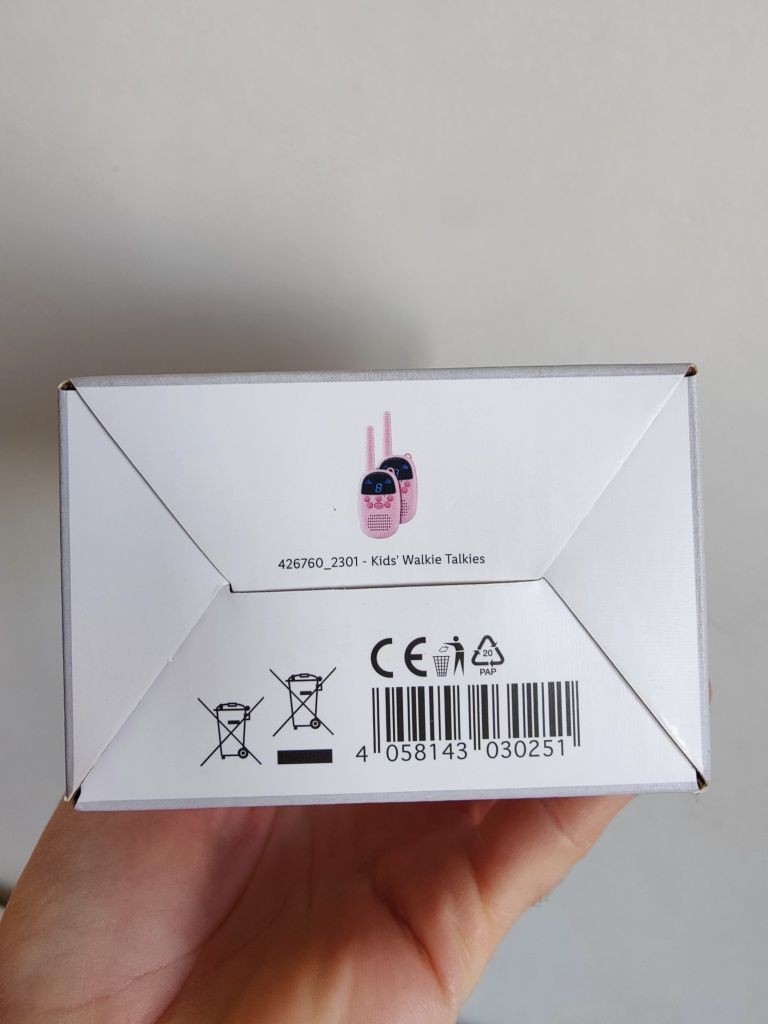 Nowe krótkofalówki dla dzieci różowe Silver Crest walkie talkies