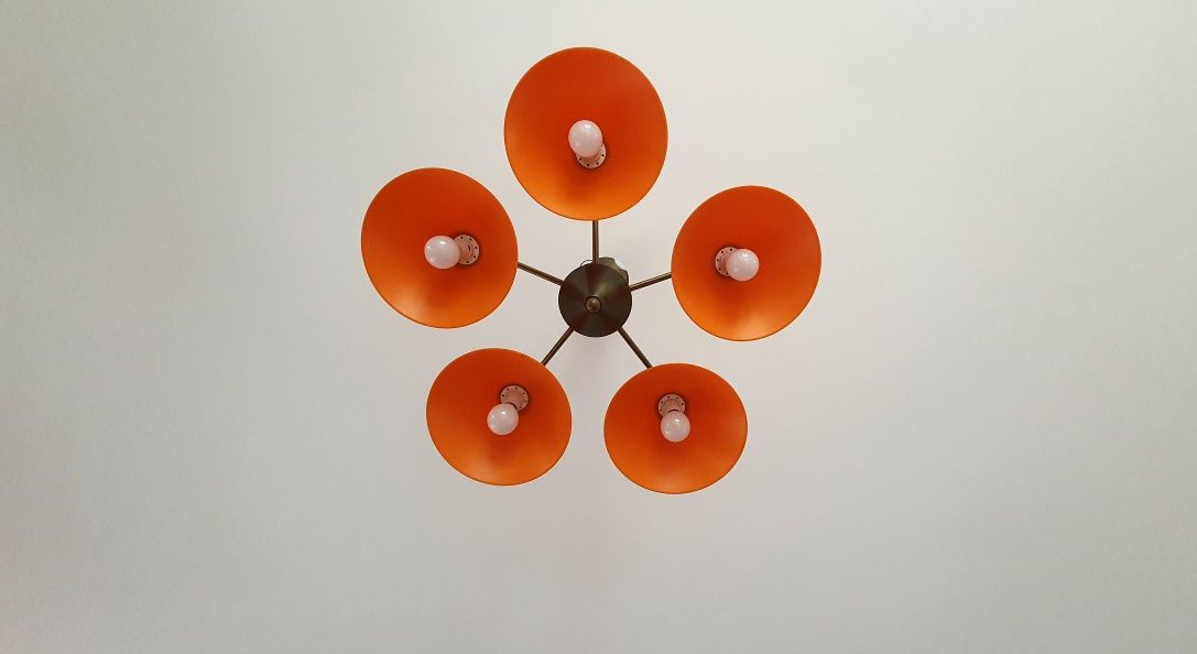 Lampa wisząca kolor pomarańczowy