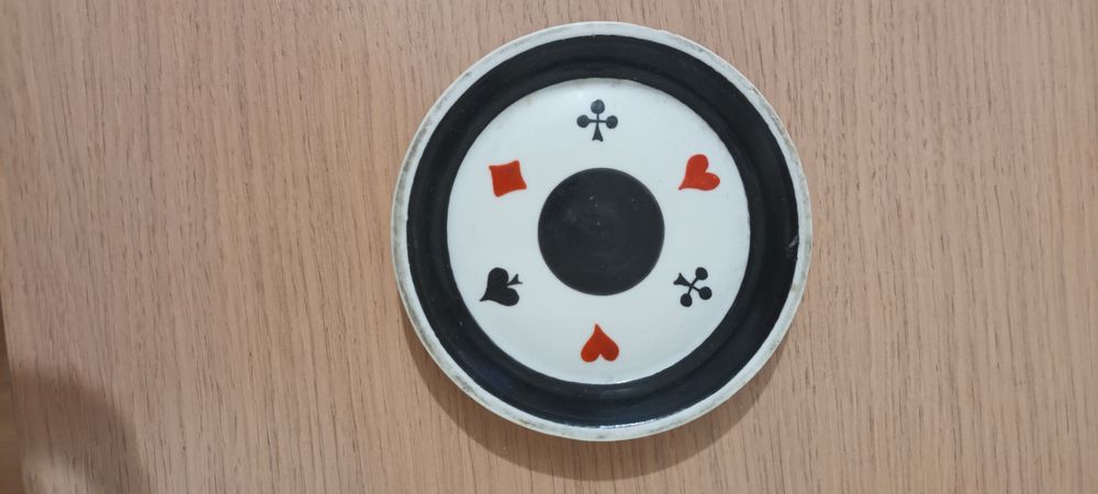 Popielniczka brydżowa / karciana vintage – dekoracyjna