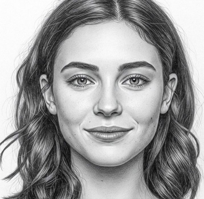 Portret Ołówkiem Poznań A4/A3/a2 Ślub, Rocznica. Wspaniały Prezent!