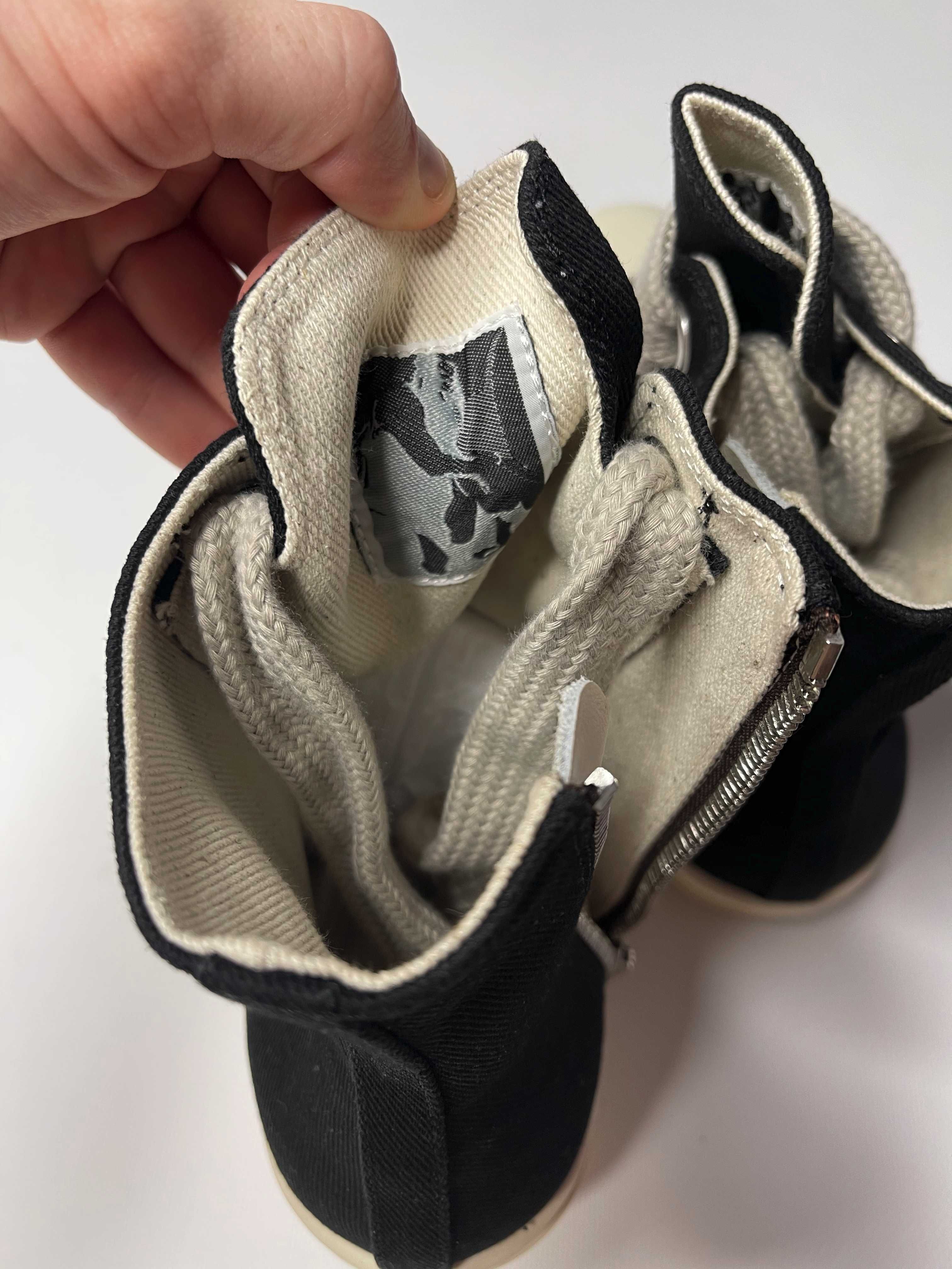 Кеди Rick Owens DRKSHDW laces sneakers ramones geobasket кеды чорні