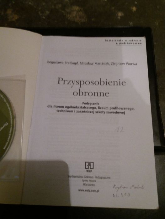 przysposobienie obronne Breitkopf Marcicniak Worwa