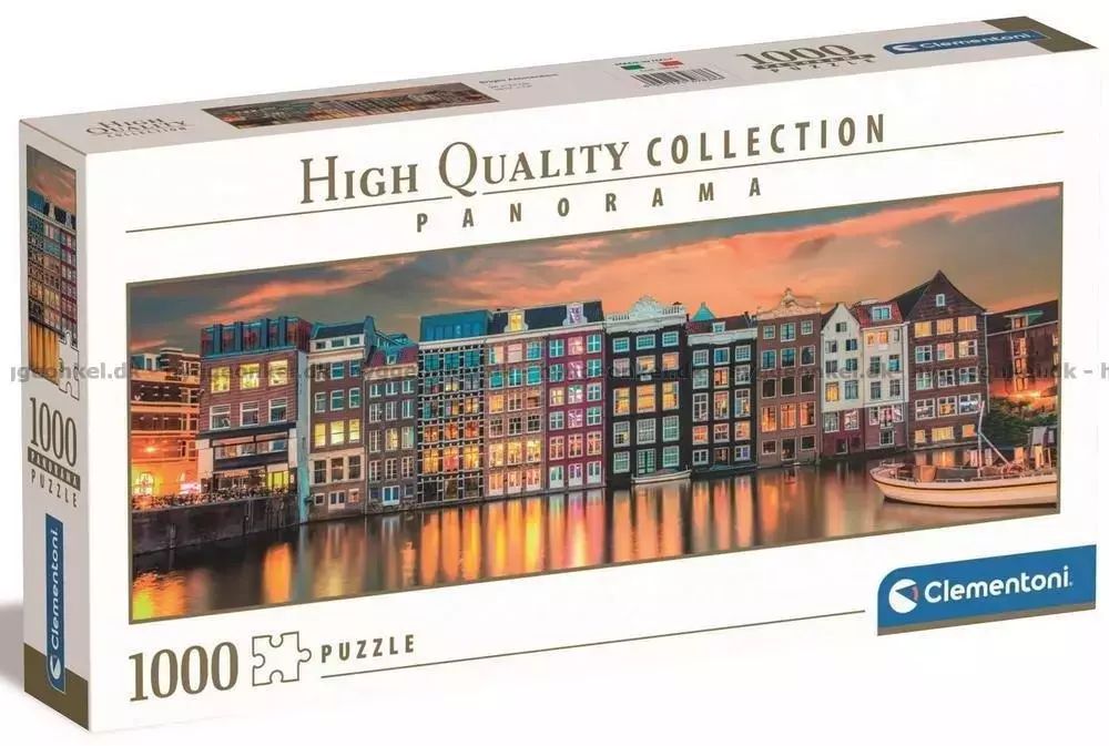 Puzzle 1000 Panorama HQ Bright Amsterdam. Clementoni