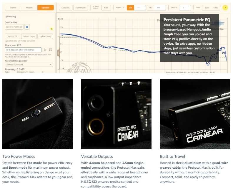 ‼️ CrinEar Protocol MAX - мобильный ЦАП DAC усилитель, 600 мВт на 4.4