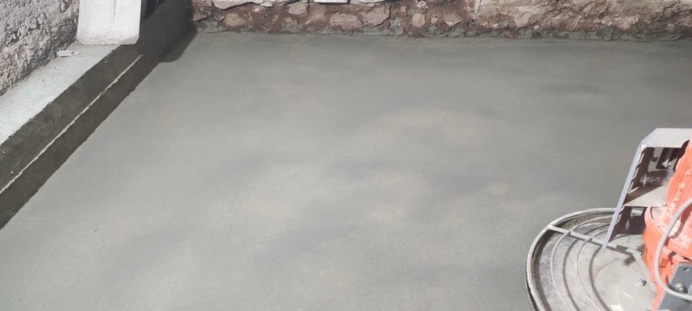 СТЯЖКА підлоги напівсуха, полусухая машинна заливка ПРОМИСЛОВА ПІДЛОГА