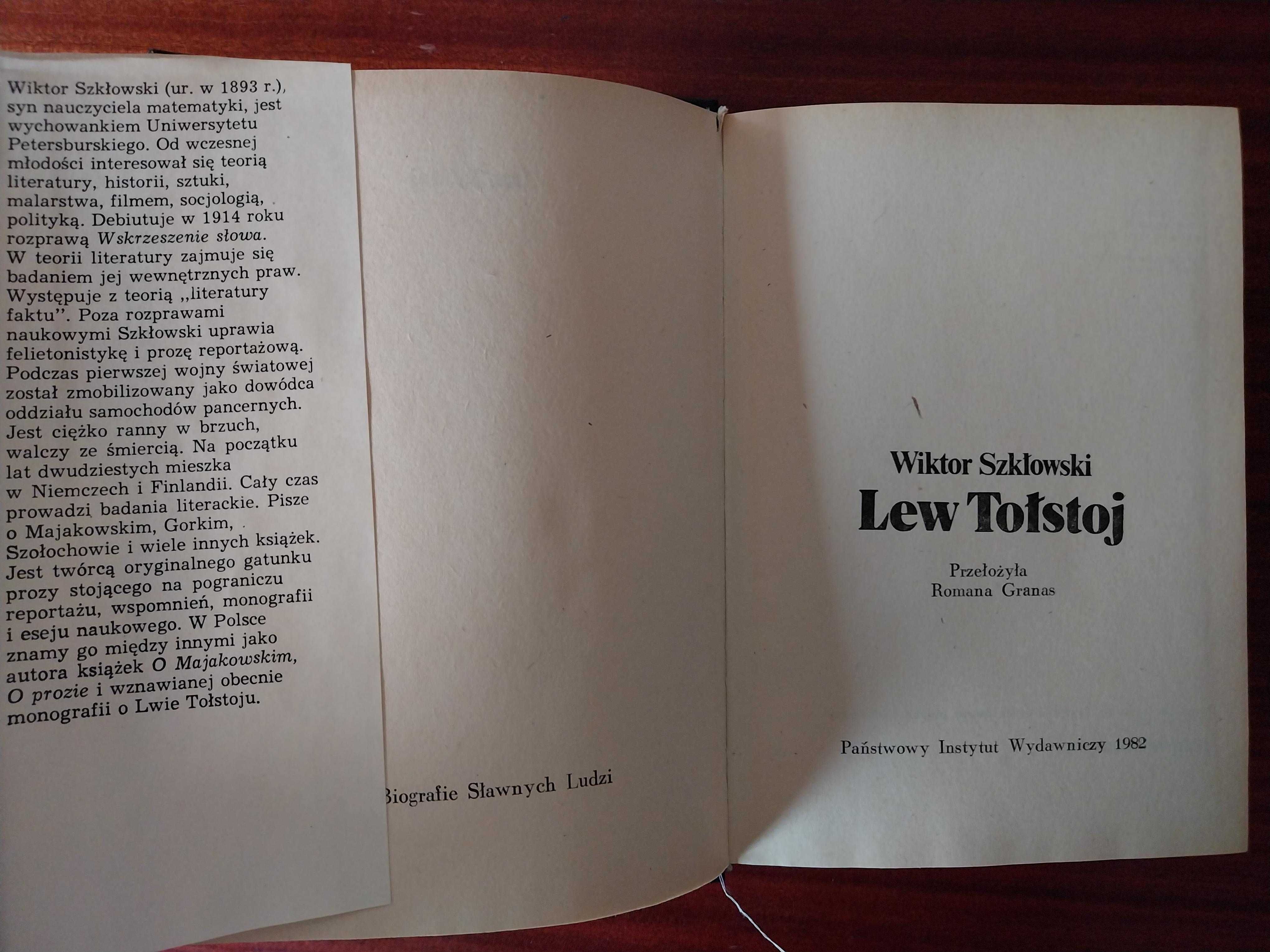 Wiktor Szkłowski – Lew Tołstoj