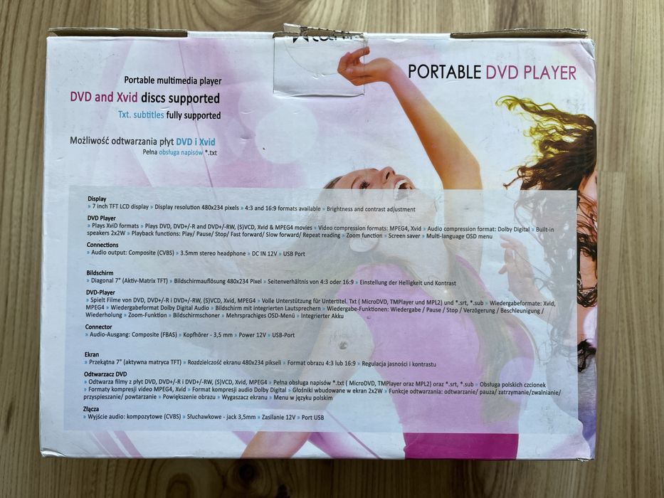 Lark Free2Go 7.0 - przenośny odtwarzacz DVD