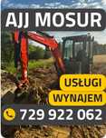 Usługi mini koparką, przyłącza, niwelacje, prace ziemne, wynajem.