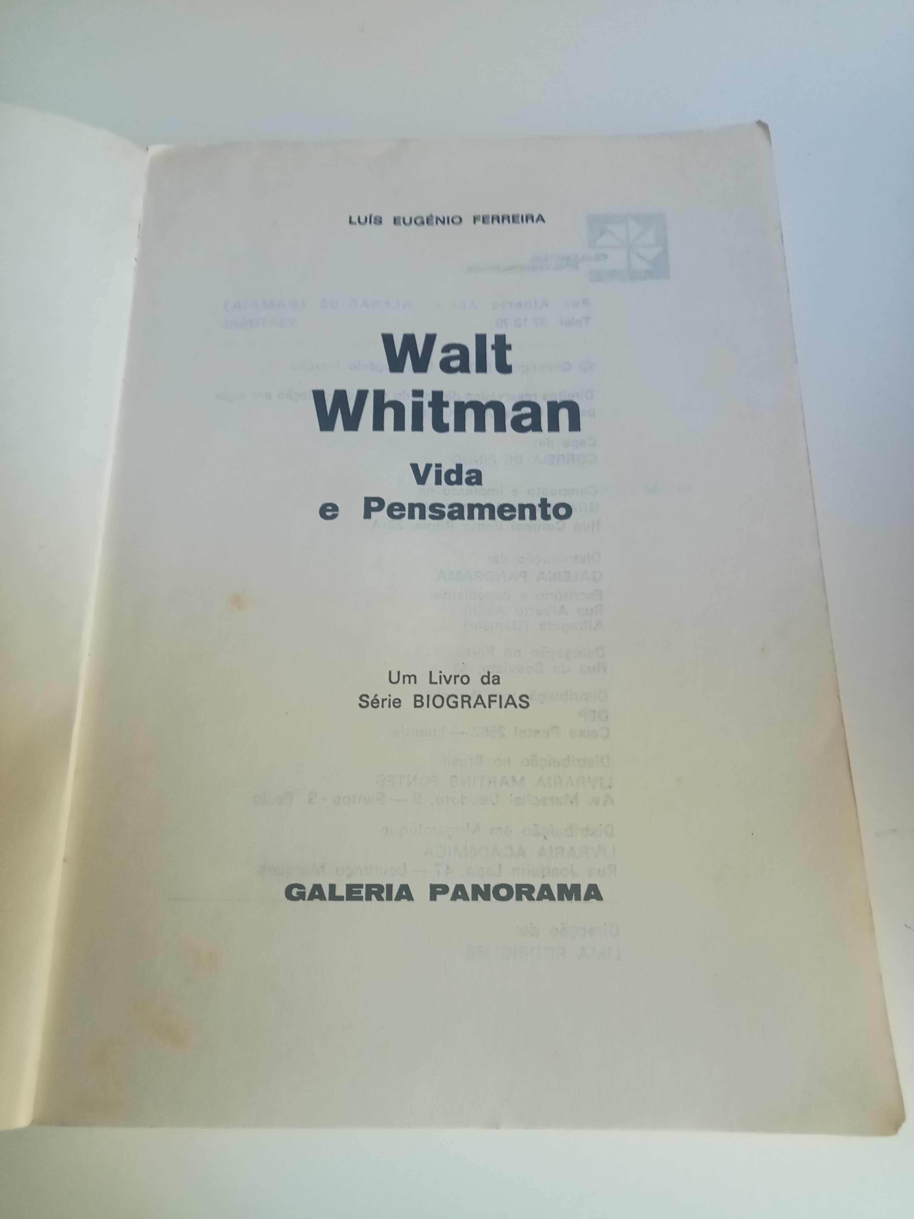 Walt Whitman: Vida e Pensamento–Clássico Biográfico com Meio Século