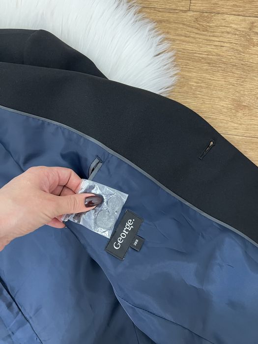 Чорний оверсайз піджак пиджак жакет блайзер базовий на підкладці