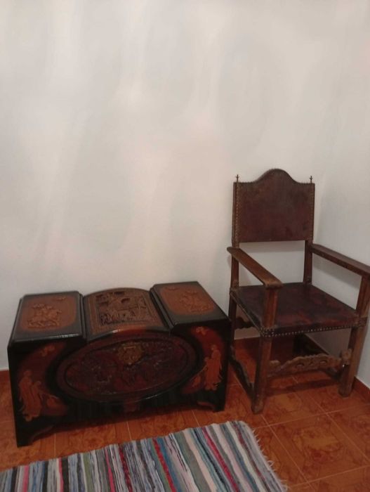 Arca oriental em madeira de cânfora