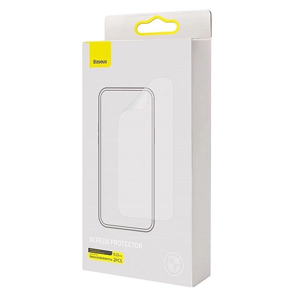 Baseus 2x folia ochronna na cały ekran 0,15 mm do Xiaomi Redmi K40 / K