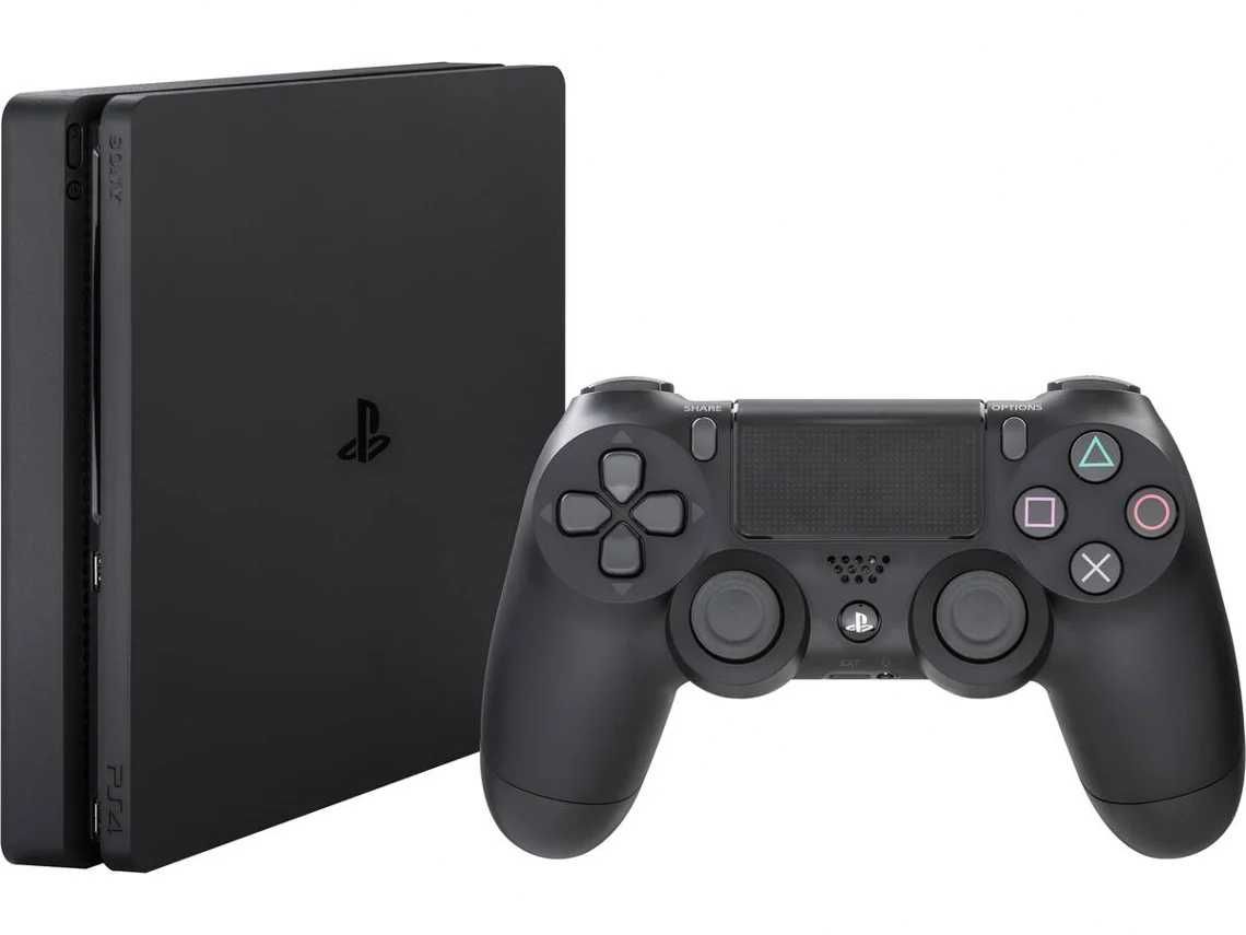Consola PS4 Slim (500 GB) + 1 Comando + 2 jogos