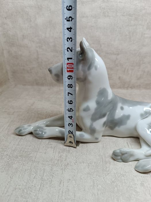 Porcelanowa figurka dog niemieckiego, Łomonosow, LFZ.