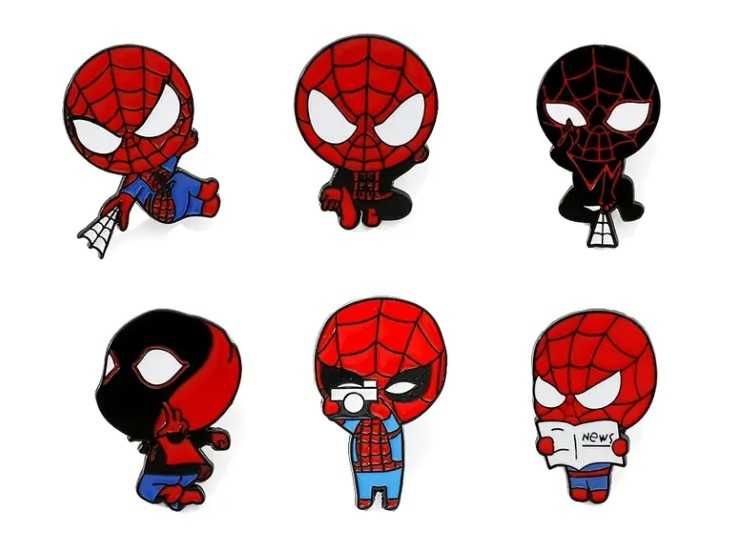 Значки Marvel (Iron Man Spider Man Captain America Groot Deadpool)