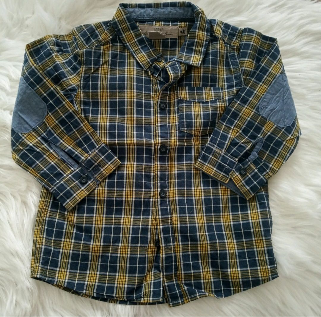 Koszula dla chłopca w kratę łaty H&M 92