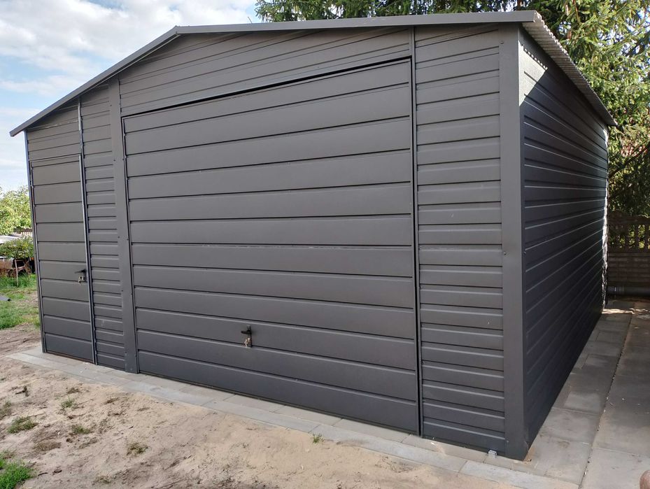 Garaż 4x5 Grafit Brama Uchylna lub Dwuskrzydłowa PROMOCJA ocynk