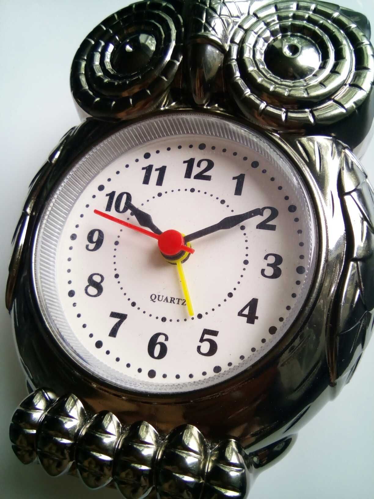 Часы настольные кварцевые Сова с будильником
