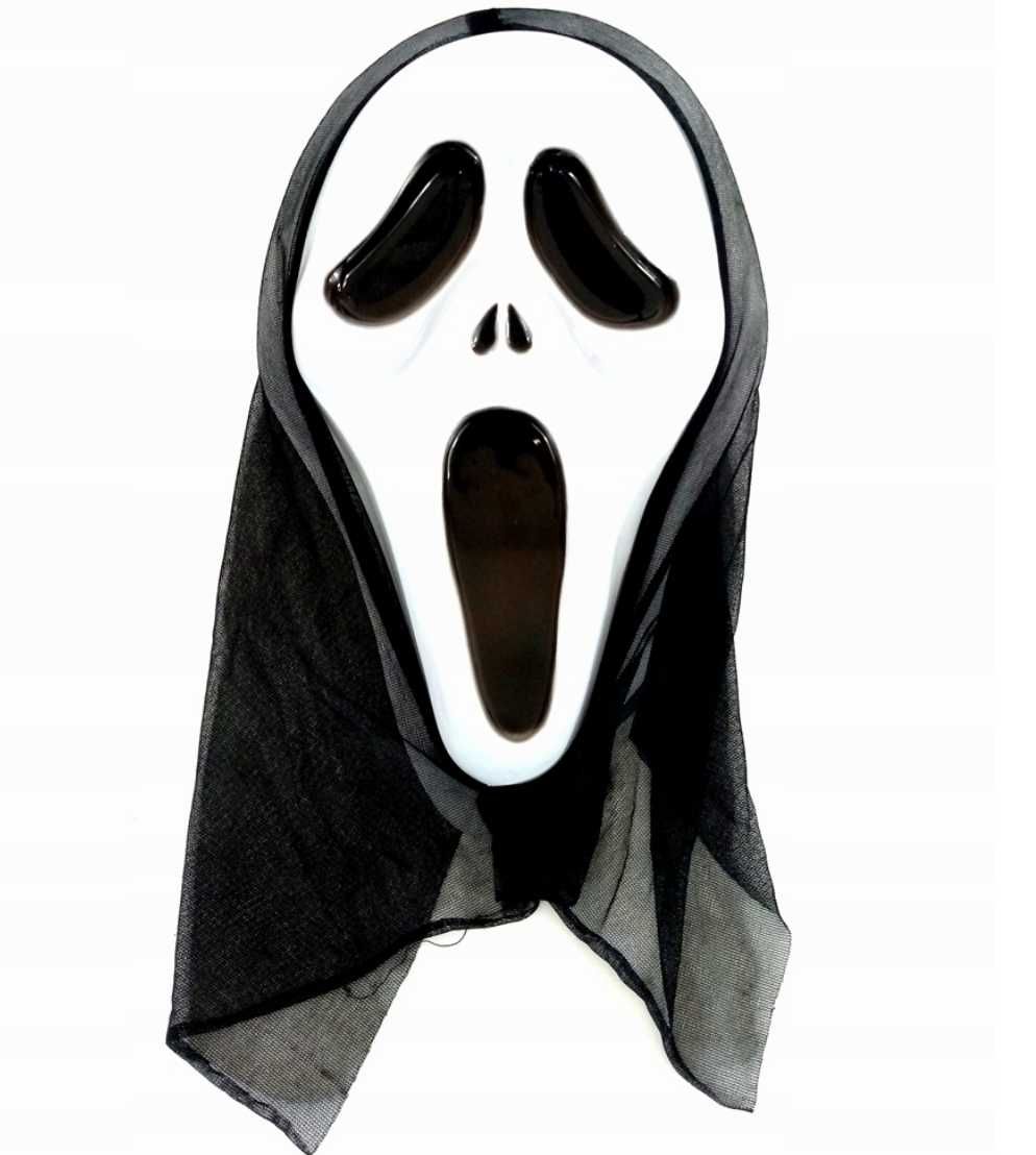 MASKA KRZYK Z KAPTUREM maski na halloween zabawę przebranie kostium